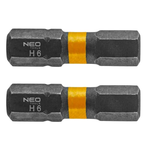 ⁨Bity udarowe HEX6 x 25 mm, 2 szt.⁩ w sklepie Wasserman.eu