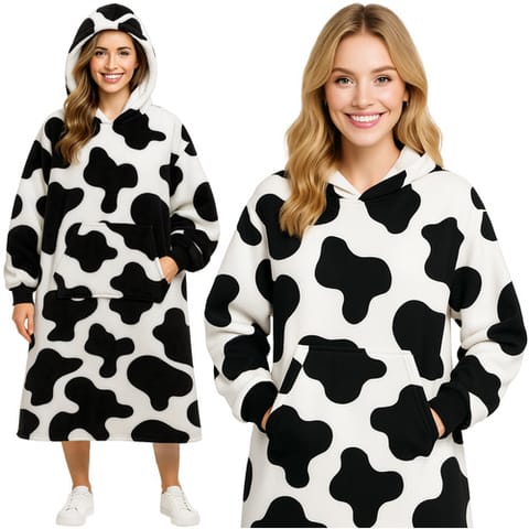 ⁨Bluza XXL - koc czarno-biały Ruhhy 26538⁩ w sklepie Wasserman.eu