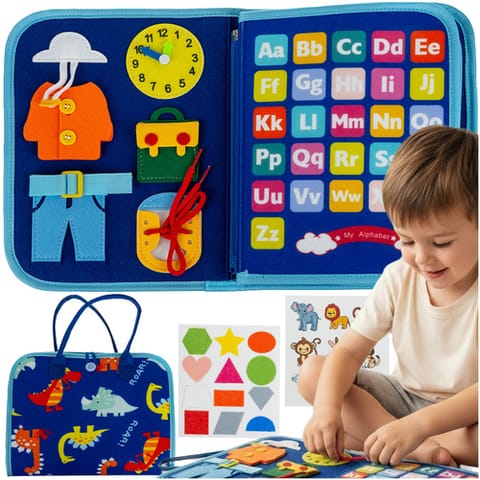 ⁨Książeczka manipulacyjna - niebieska Kruzzel 26881⁩ w sklepie Wasserman.eu