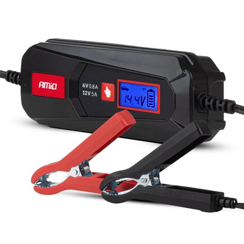 ⁨Prostownik cyfrowy lead acid std gel agm lfp max 5a 6v 12v amio-04522⁩ w sklepie Wasserman.eu