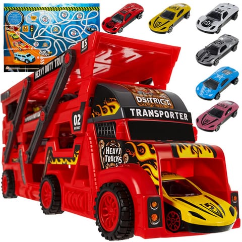 ⁨Zestaw ciężarówka TIR z 6 autami 26303⁩ w sklepie Wasserman.eu