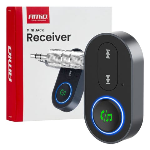 ⁨Odbiornik bluetooth na mini jack aux amio-04658⁩ w sklepie Wasserman.eu