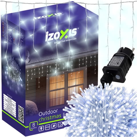 ⁨Lampki zew. 500LED 22,5m zimny biały Izoxis 26705⁩ w sklepie Wasserman.eu