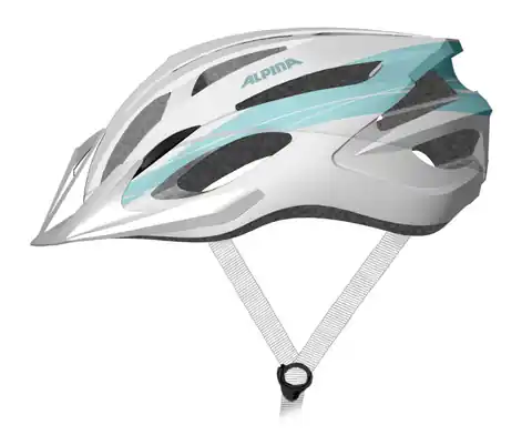 ⁨Bike Helmet Alpina MTB17 white & light blue 54-58⁩ at Wasserman.eu