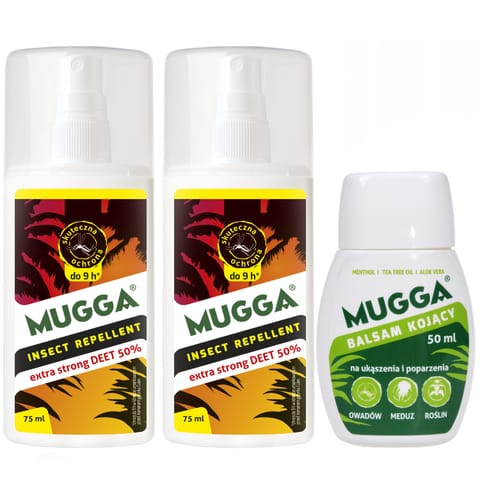 ⁨Zestaw 2x spray 50% + balsam Mugga⁩ w sklepie Wasserman.eu