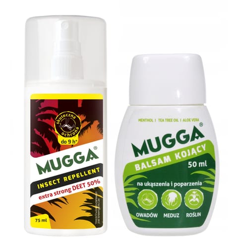 ⁨Mugga Strong 50% Deet na komary kleszcze + Balsam Mugga⁩ w sklepie Wasserman.eu