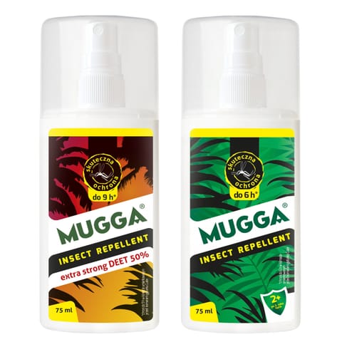 ⁨Zestaw 2X MUGGA 50% + 9,5% DEET Rodzinny na komary⁩ w sklepie Wasserman.eu