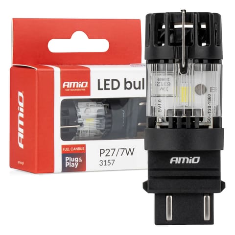 ⁨Żarówka led lumitec 3157 p27/7w 12v full canbus biała 1 szt. amio-04691⁩ w sklepie Wasserman.eu