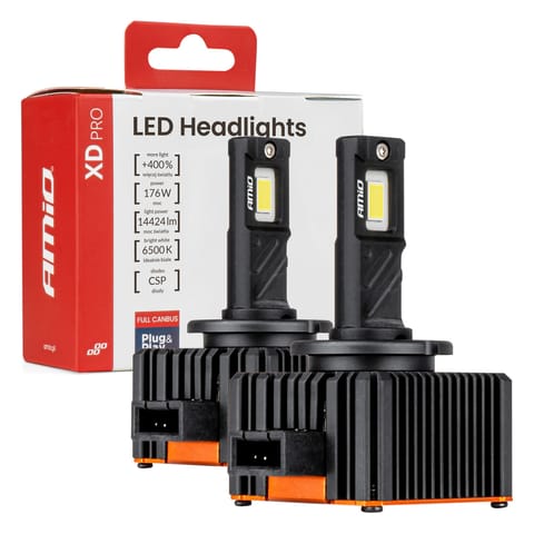 ⁨Żarówki samochodowe led xd pro d3s full canbus amio-04681⁩ w sklepie Wasserman.eu