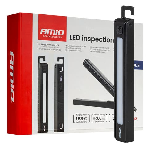 ⁨Zestaw lamp inspekcyjnych akumulatorowych xte+smd 600mah 10 szt. (batt) amio-04670⁩ w sklepie Wasserman.eu