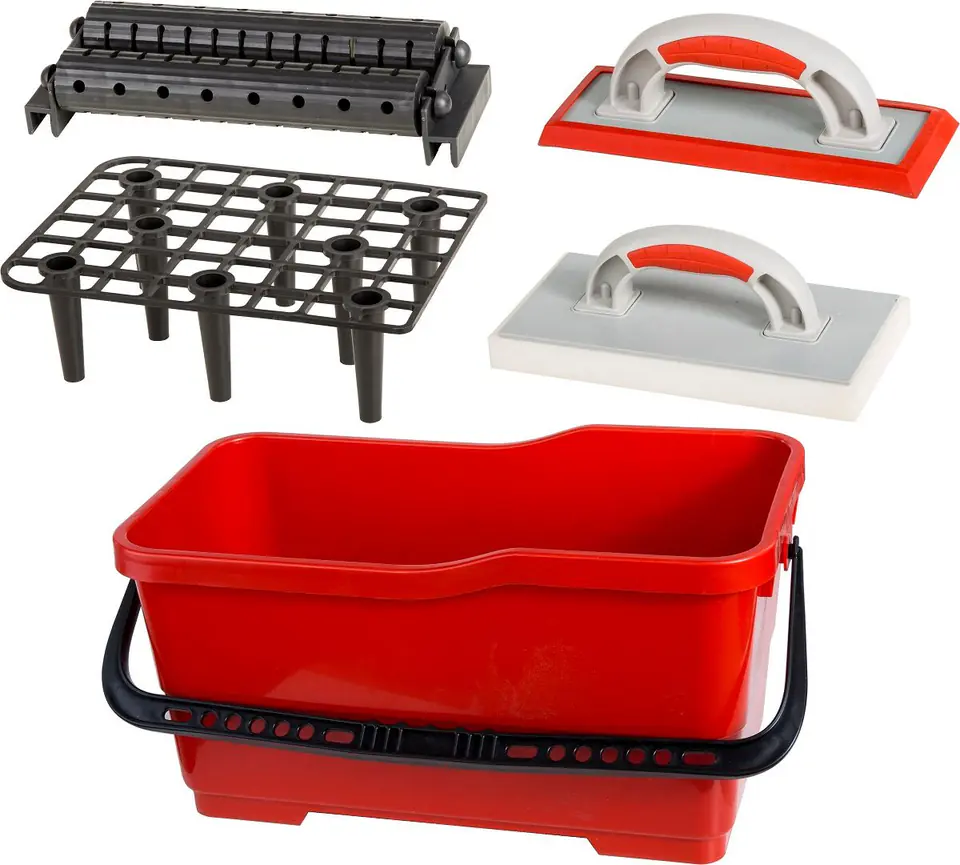 ⁨Kpl.glaz.:w22l,grille,rolls,trowel made of rubber.z sponge.proline cardboard box⁩ at Wasserman.eu