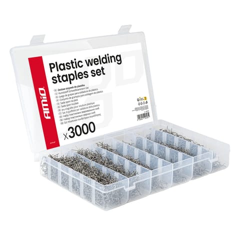 ⁨Zestaw zszywek do plastiku duży 3000szt. amio-04743⁩ w sklepie Wasserman.eu