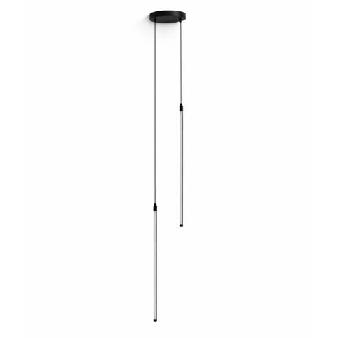 ⁨ZD180 Lampa led wisząca 2 tuby czarna⁩ w sklepie Wasserman.eu