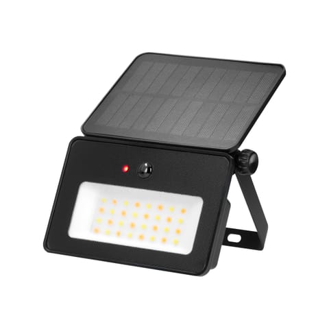 ⁨LUNERA LED 10 W, naświetlacz solarny z czujnikiem ruchu PIR, 700 lm, CCT, IP54, 2400 mAh, czarny⁩ w sklepie Wasserman.eu
