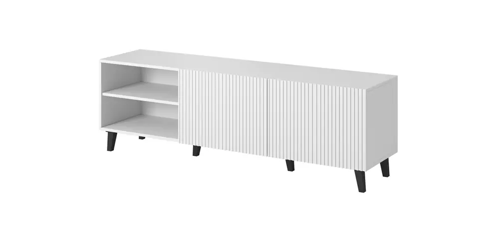 Szafka RTV PAFOS 150x40x52 biały mat w sklepie Wasserman.eu