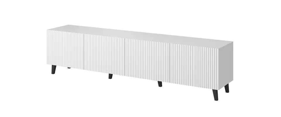 Szafka RTV PAFOS 200x40x52 biały mat w sklepie Wasserman.eu