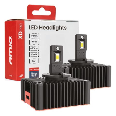 ⁨Żarówki samochodowe led xd pro d5s full canbus amio-04683⁩ w sklepie Wasserman.eu