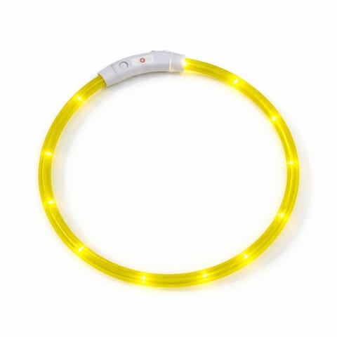 ⁨DA269D Obroża świecąca led reg. żółta⁩ w sklepie Wasserman.eu