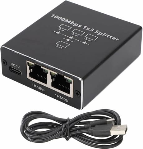 ⁨HD43A Rozdzielacz sieciowy 1x3 rj45⁩ w sklepie Wasserman.eu