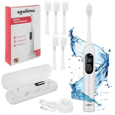 ⁨Szczoteczka soniczna do zębów biała Soulima 26850⁩ w sklepie Wasserman.eu