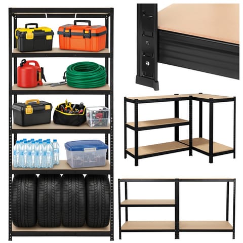 ⁨Regał magazynowy - czarny 222x100x45 Bigstren⁩ w sklepie Wasserman.eu