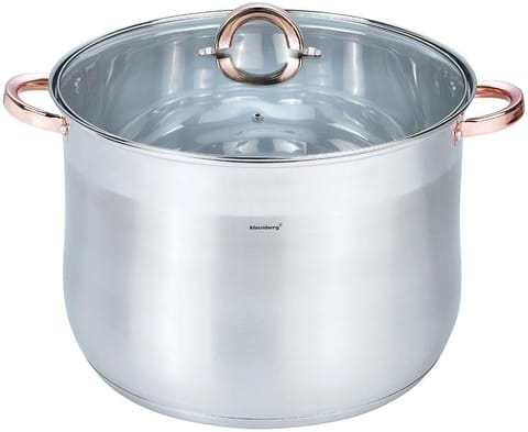 ⁨Garnek stalowy z pokrywą, 22.4l, śr.34cm, klausberg, kb-7798⁩ w sklepie Wasserman.eu