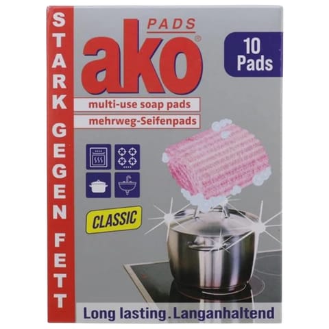 ⁨Ako Classic Pads Nawilżone Gąbki Czyszczące 10 szt.⁩ w sklepie Wasserman.eu
