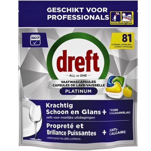 ⁨Dreft Platinum Citron Kapsułki do Zmywarki 81 szt.⁩ w sklepie Wasserman.eu