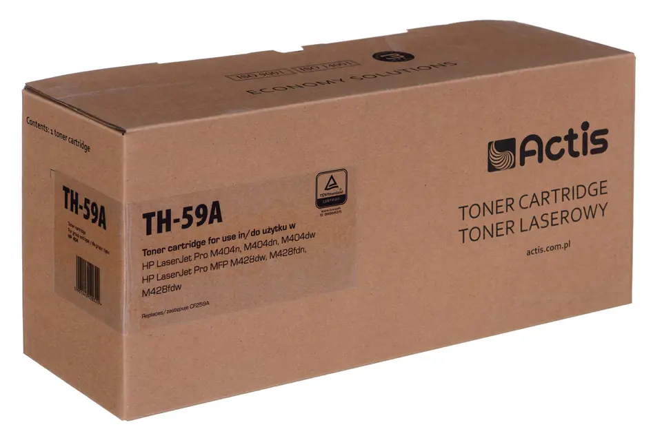 ⁨Actis TH-59A Toner (zamiennik HP CF259A; Supreme; 3000 stron; czarny). Z chipem. Zalecamy wyłączenie aktualizacji oprogramowania drukarki, nowa aktualizacja może powodować problemy z właściwym działaniem tonera⁩ w sklepie Wasserman.eu