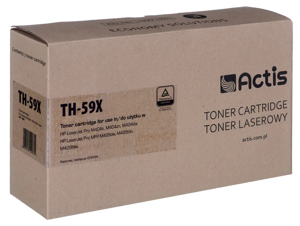 ⁨Actis TH-59X Toner (zamiennik HP CF259X; Supreme; 10000 stron; czarny). Z chipem. Zalecamy wyłączenie aktualizacji oprogramowania drukarki, nowa aktualizacja może powodować problemy z właściwym działaniem tonera⁩ w sklepie Wasserman.eu