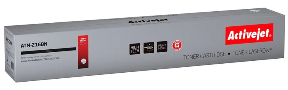 ⁨Activejet ATM-216BN Toner Cartridge (replacement for Konica Minolta TN216BK; Supreme; 29000 pages; black)⁩ at Wasserman.eu