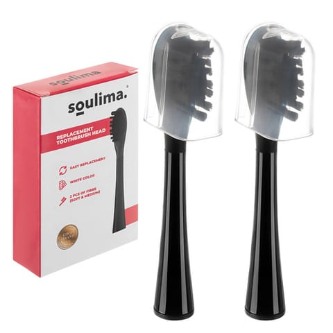 ⁨Końcówka do szczoteczki czarna 2szt. Soulima 26932⁩ w sklepie Wasserman.eu