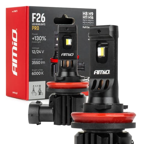 ⁨Żarówki samochodowe led f26 pro lumitec limited +130% duo full canbus h8 h9 h11 h16 12v 24v amio-04873⁩ w sklepie Wasserman.eu