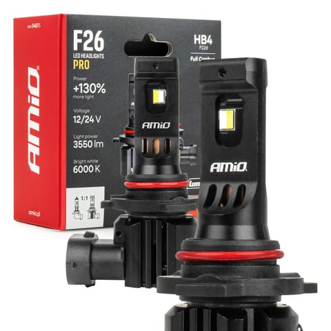 ⁨Żarówki samochodowe led f26 pro lumitec limited +130% duo full canbus hb4 12v 24v amio-04875⁩ w sklepie Wasserman.eu