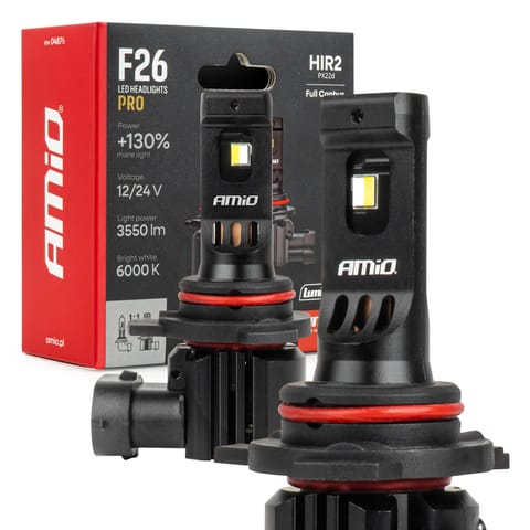 ⁨Żarówki samochodowe led f26 pro lumitec limited +130% duo full canbus hir2 12v 24v amio-04876⁩ w sklepie Wasserman.eu