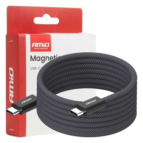 ⁨Kabel usb magnetyczny usb-c ? usb-c 60w 200cm amio-04841⁩ w sklepie Wasserman.eu
