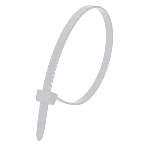 ⁨Nylonowe opaski zaciskowe białe 2,5x100mm (100szt.)⁩ w sklepie Wasserman.eu