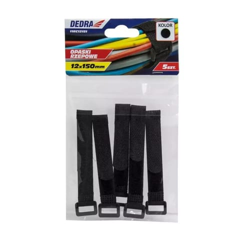 ⁨Opaski rzepowe 16x310mm, czarne 10szt⁩ w sklepie Wasserman.eu