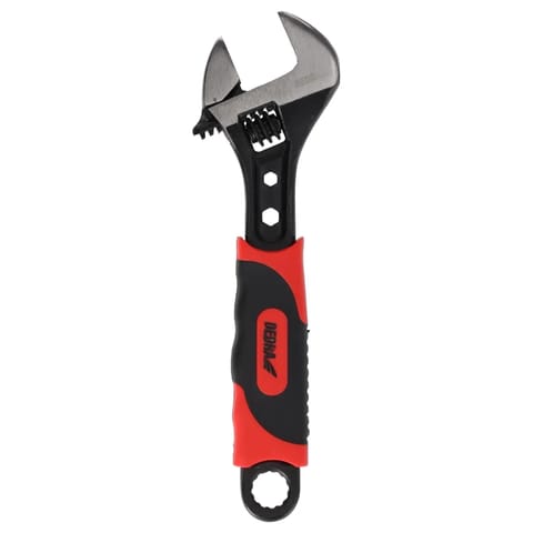 ⁨Klucz nastawny 200mm, 0-24mm, stal crv, uchwyt gumowany⁩ w sklepie Wasserman.eu