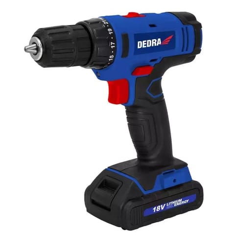 ⁨Wiertarko-wkrętarka akumulatorowa Dedra 18V⁩ w sklepie Wasserman.eu