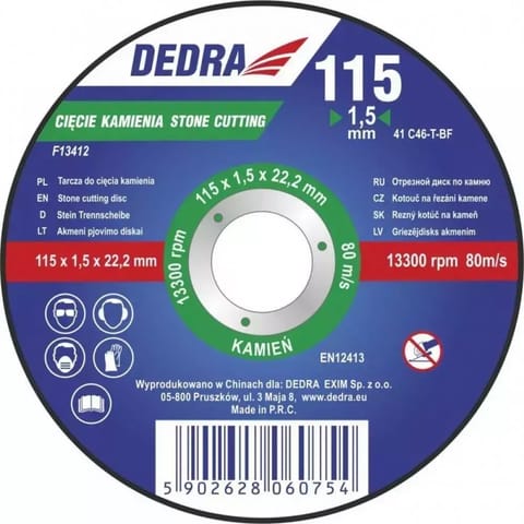 ⁨Tarcza do cięcia kamienia 115x1,5x22,2⁩ w sklepie Wasserman.eu