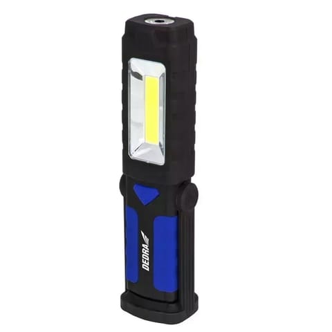 ⁨Latarka 3w cob led+1w led, podłużna z podstawą, z bateriami⁩ w sklepie Wasserman.eu