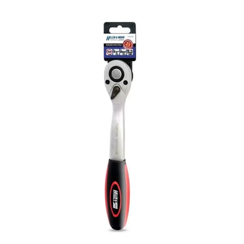 ⁨Grzechotka 1/2", 72t, crv 6140, odgięta dwu-mater.uchwyt⁩ w sklepie Wasserman.eu