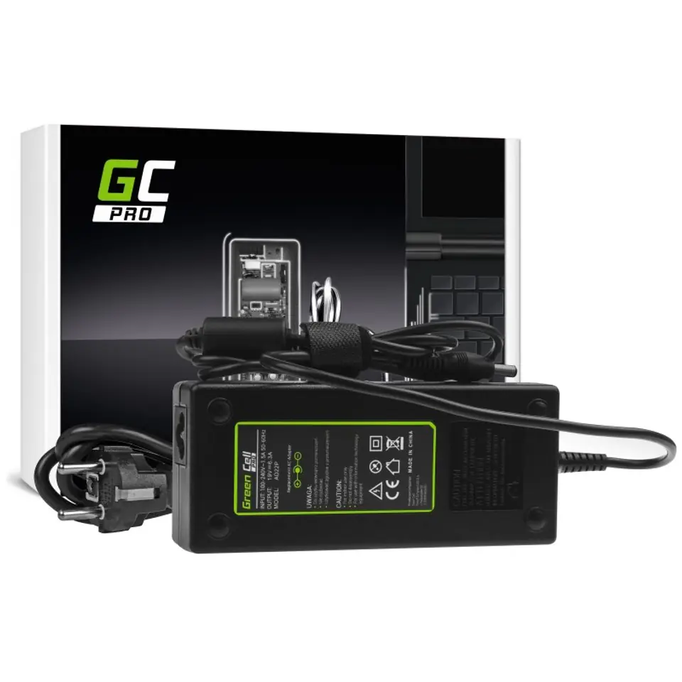 ⁨Green Cell AD22P power adapter/inverter Indoor 120 W Black⁩ at Wasserman.eu