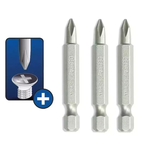 ⁨Końcówki wkrętakowe phillips ph2x50mm, 3szt blister⁩ w sklepie Wasserman.eu