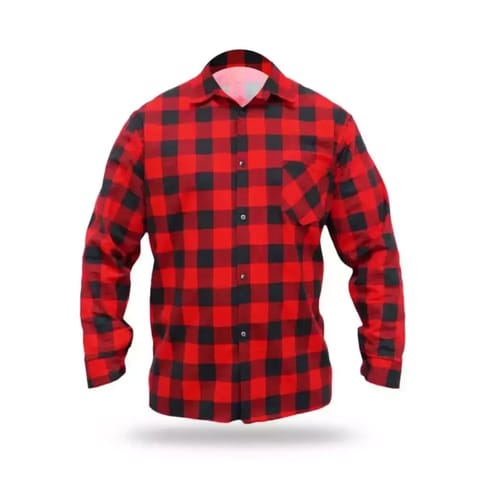⁨Koszula flanelowa czerwona, rozm.xl, 100% bawełna⁩ w sklepie Wasserman.eu