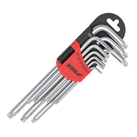 ⁨Klucze torx długie t10-t50 zestaw 9szt, crv⁩ w sklepie Wasserman.eu