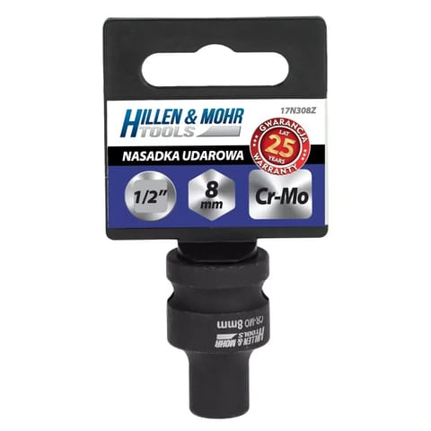 ⁨Nasadka udarowa 1/2'', 8x38mm, stal cr-mo⁩ w sklepie Wasserman.eu