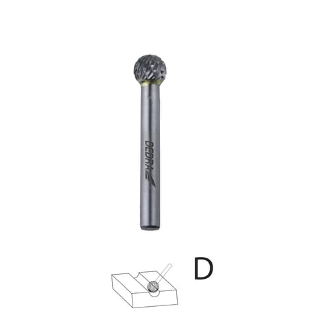 ⁨Frez trzpieniowy kulisty d12x10mm, trzpień 6mm⁩ w sklepie Wasserman.eu