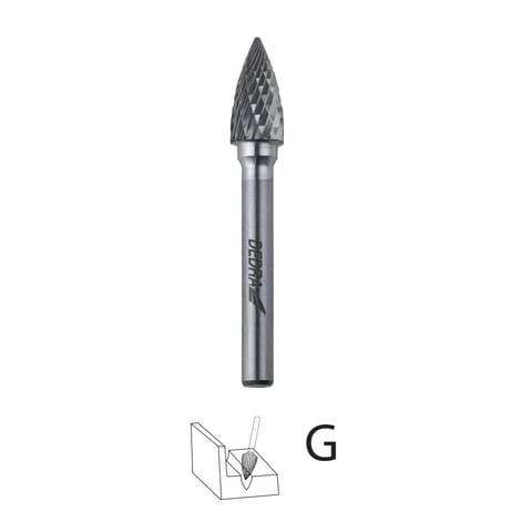 ⁨Frez trzpieniowy ostroł.ostry g12x25mm, trzpień 6mm⁩ w sklepie Wasserman.eu